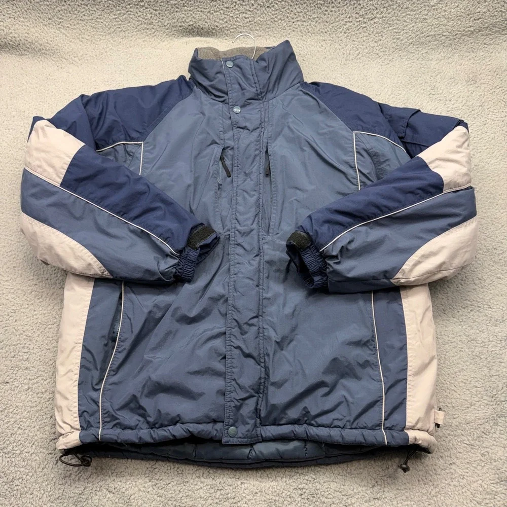 Lift Ticket Toma Mens Large Blue Colorblock P.U. Coated Insulated Ski Jacket